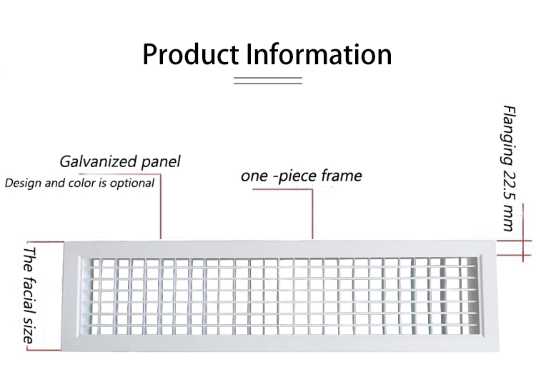 Hot Sale High-Grade Linear Tuyere Adjustable Louver Easy to Disassemble and Wash Decorative Air Return Air Vent