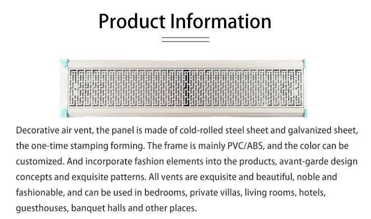 Ventilation Outlet Air Vent Grills Ventilation Ceiling Grilles PVC Adjustable Louver Air Outlet Return with Light