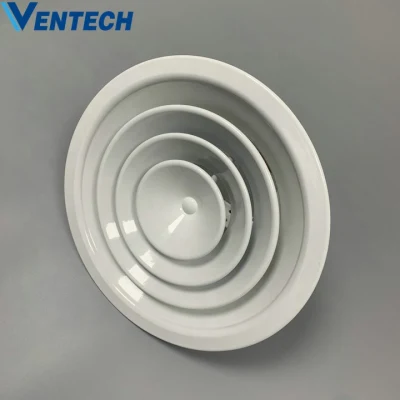 Chine usine Ventech plafond rond diffuseur d'air d'alimentation évacuation d'air circulaire évent